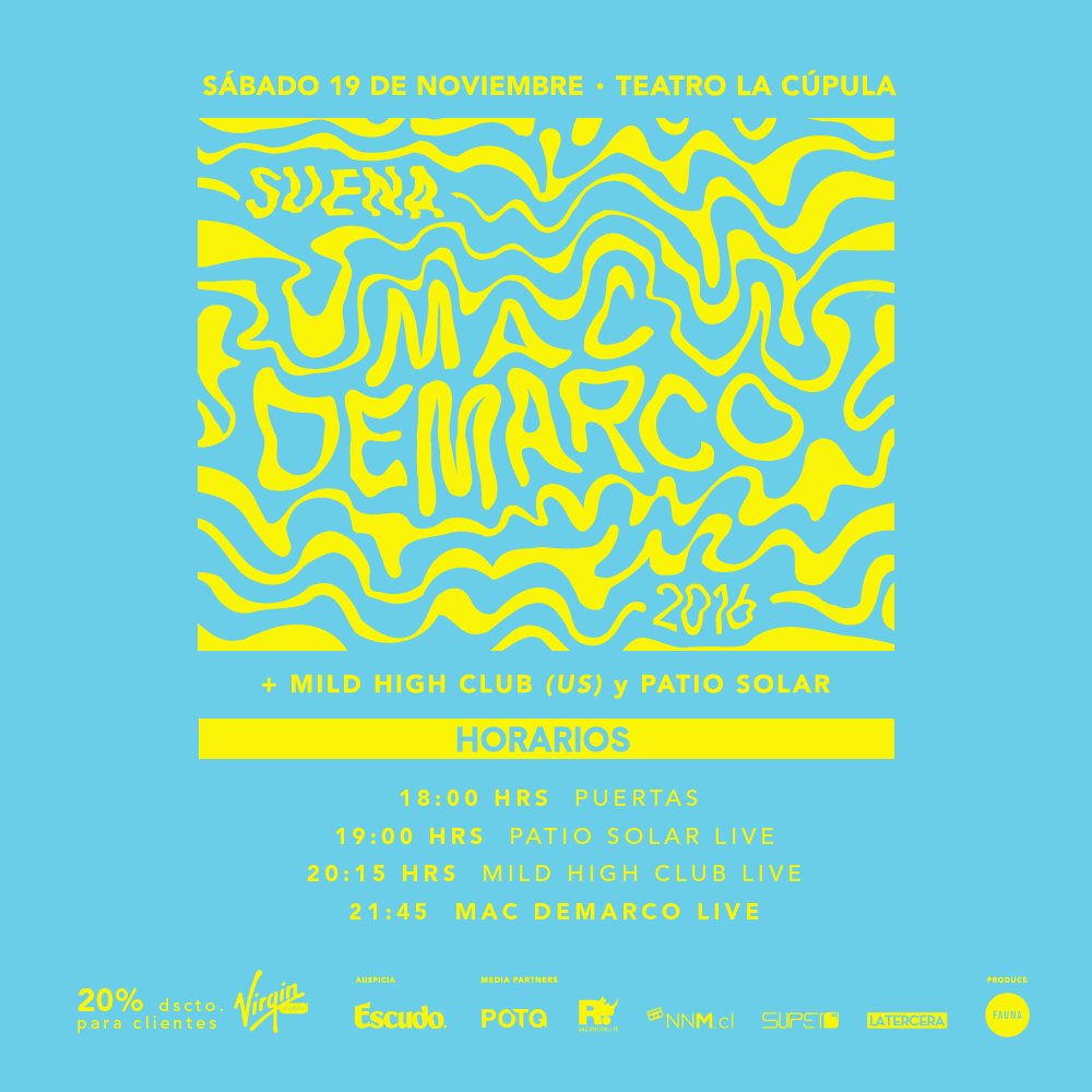 Los horarios para HOY. Puertas abiertas desde tempranito. Nos vemos en otra noche pulenta  #CicloSUENA #LargaVidaAMaC