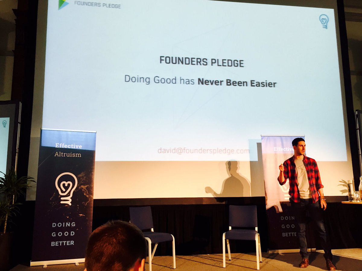 FoundersPledge's tweet photo. @davidjgoldberg talks lessons learned from starting @FoundersPledge at #EAGxOxford. We are honoured to share a stage w/incredible founders. https://t.co/8183urd8oW