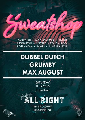 womp_blog's tweet photo. 🎉TN #SWEATSHOP
@dubbeldutch
@grumbythump
@maxaugustmusic
11-4 @BabysAllRight $10-15
#dancehall #moonbah #zouk #soca #jungle https://t.co/4ONRFTrXSd
