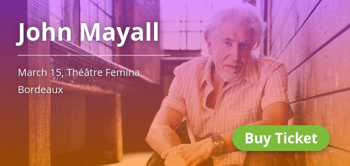 BordeauxGigs's tweet photo. Ne laissez pas s'échapper les places disponibles! John Mayall @ Bordeaux 15 Mars. https://t.co/v8LDCSioIh https://t.co/IUmkgZrJNc