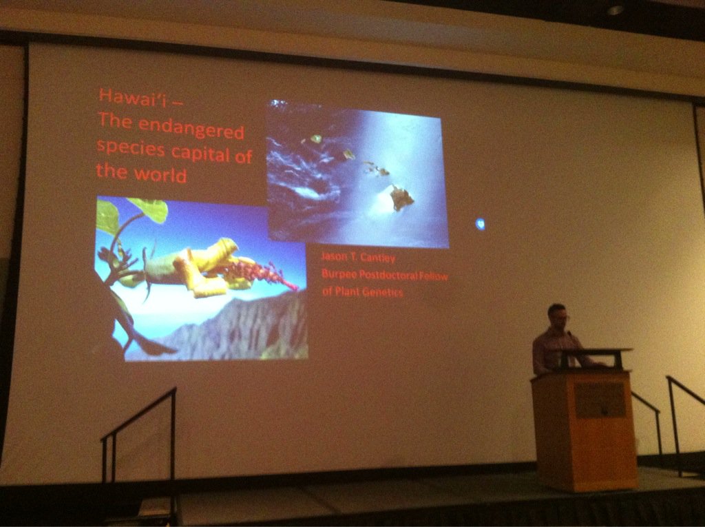 MartineBotany's tweet photo. Endangered species capital of the world: Hawaii. #Bucknell Postdoc @jaecan808 #pabotany2016 https://t.co/DvNBOoDue5