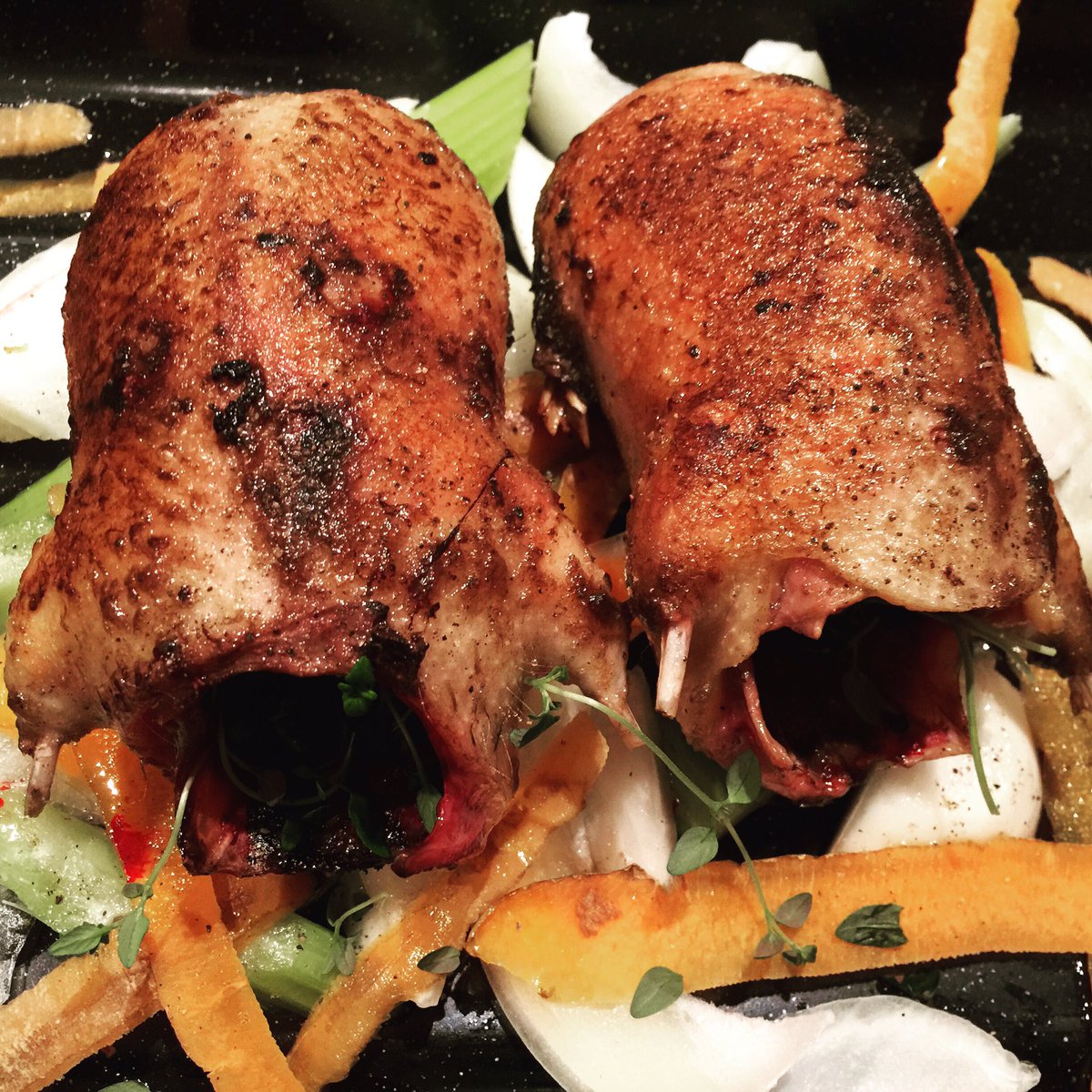 Brace of teal ready for oven @DuncanBASC @tasteofgame <a href="/GametoEat/">Game-to-Eat</a> <a href="/wildfowlmag/">WILDFOWL Magazine</a>