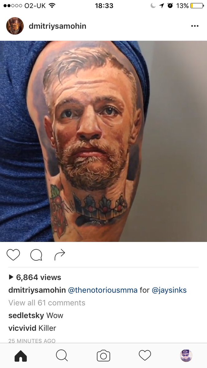 knoxaofficial's tweet photo. Yo @TheNotoriousMMA check out this insane tattoo done by #DmitriySamohin next level work. #ufc #ConorMcGregor https://t.co/2joV46RAjv