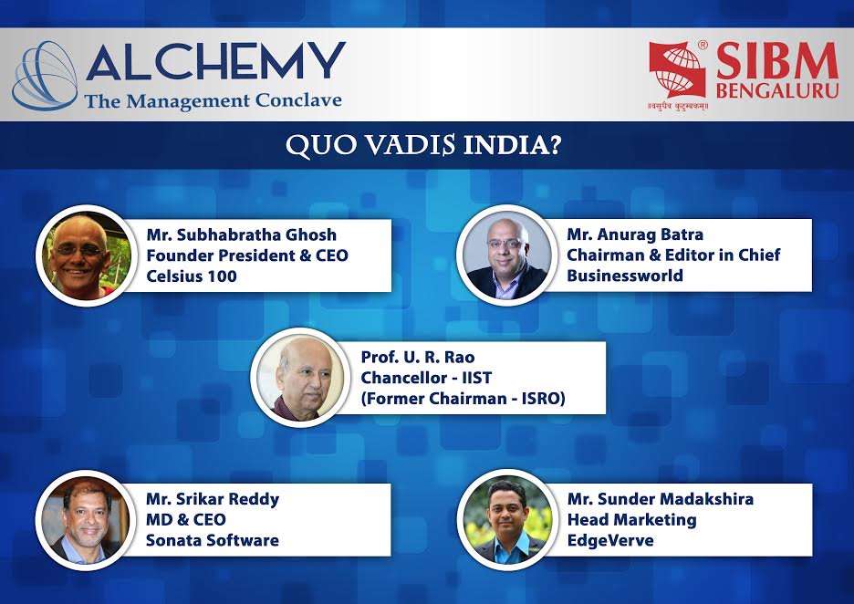 SIBMBengaluru's tweet photo. Unveiling the Keynote Speakers for #Alchemy2016. We are honored to host them at our #Management #Conclave.
#LifeAtSIBMB https://t.co/qbuoG0476O