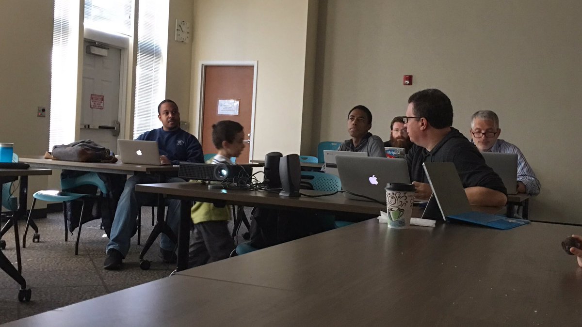 MidlothianCode's tweet photo. Thanks @tdietrich for a great demo of @xojo at today's Coffee and Code! https://t.co/oAOckBFA90
