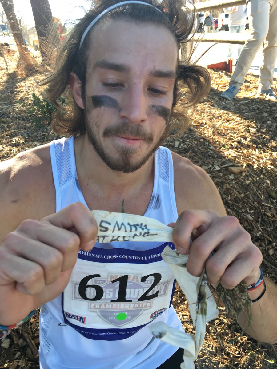 Coach_Lundin's tweet photo. Congrats to All-American Joey Santillo on his race today. Showing off some #SmithStrong love. #MIXCalumni https://t.co/ekbGjPW1G6