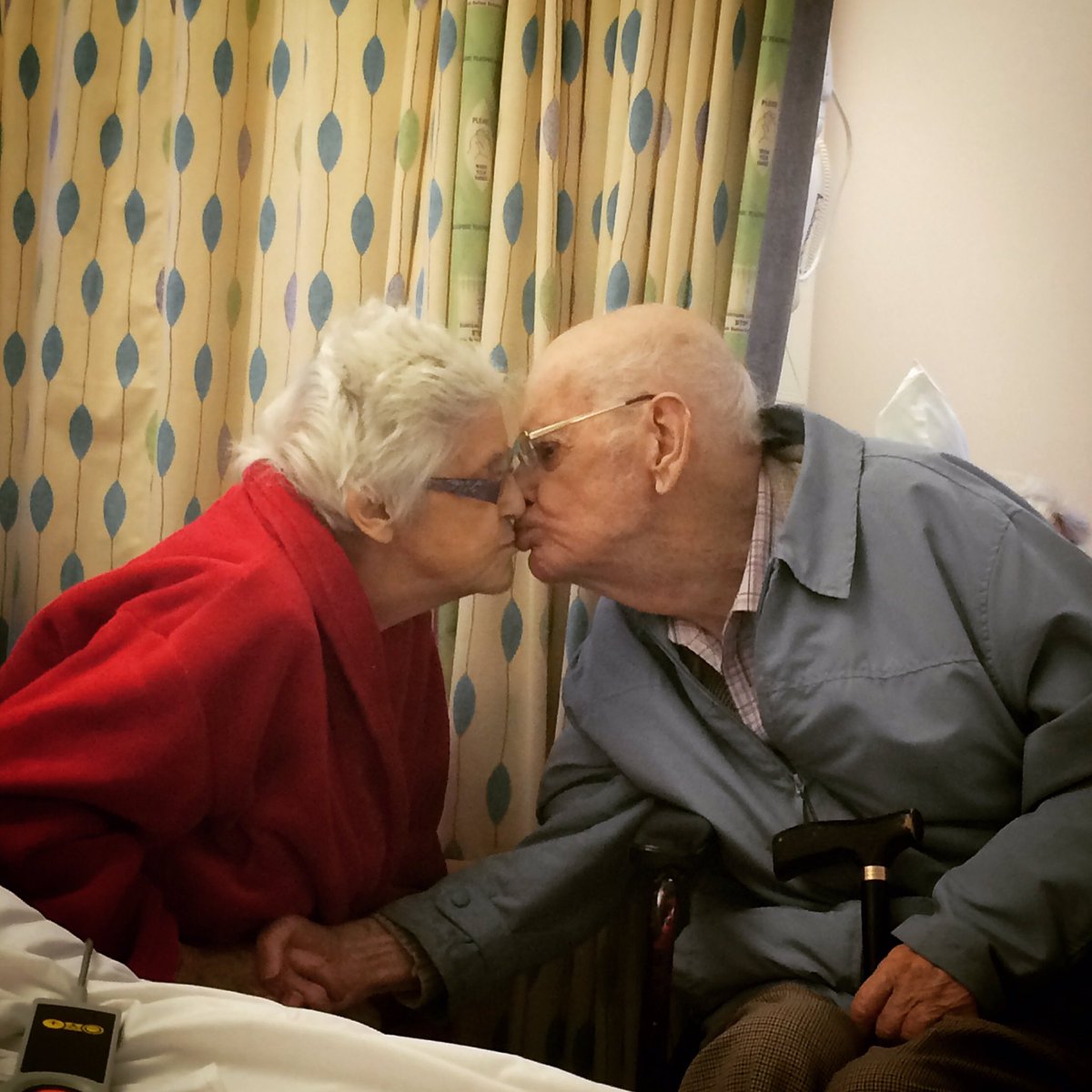 emmscollins's tweet photo. A couple in love. Hoping my Grandma is better soon so they can be together again. #66yearsofweddedbliss #grandparents #love 😍💙💕 https://t.co/lpjwjgkRVn