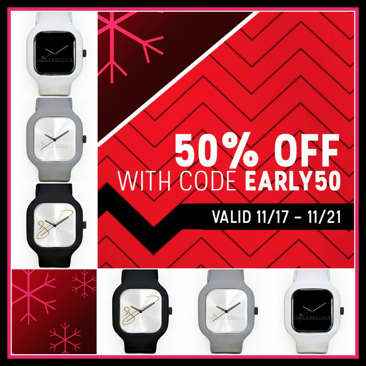 tessanity's tweet photo. Treat yourself (or a friend!) with 50% OFF @Tessanne's custom @ModifyWatches at https://t.co/gCEYY3QwCJ #ModifyMonday #LastDay https://t.co/MYHqseArkb