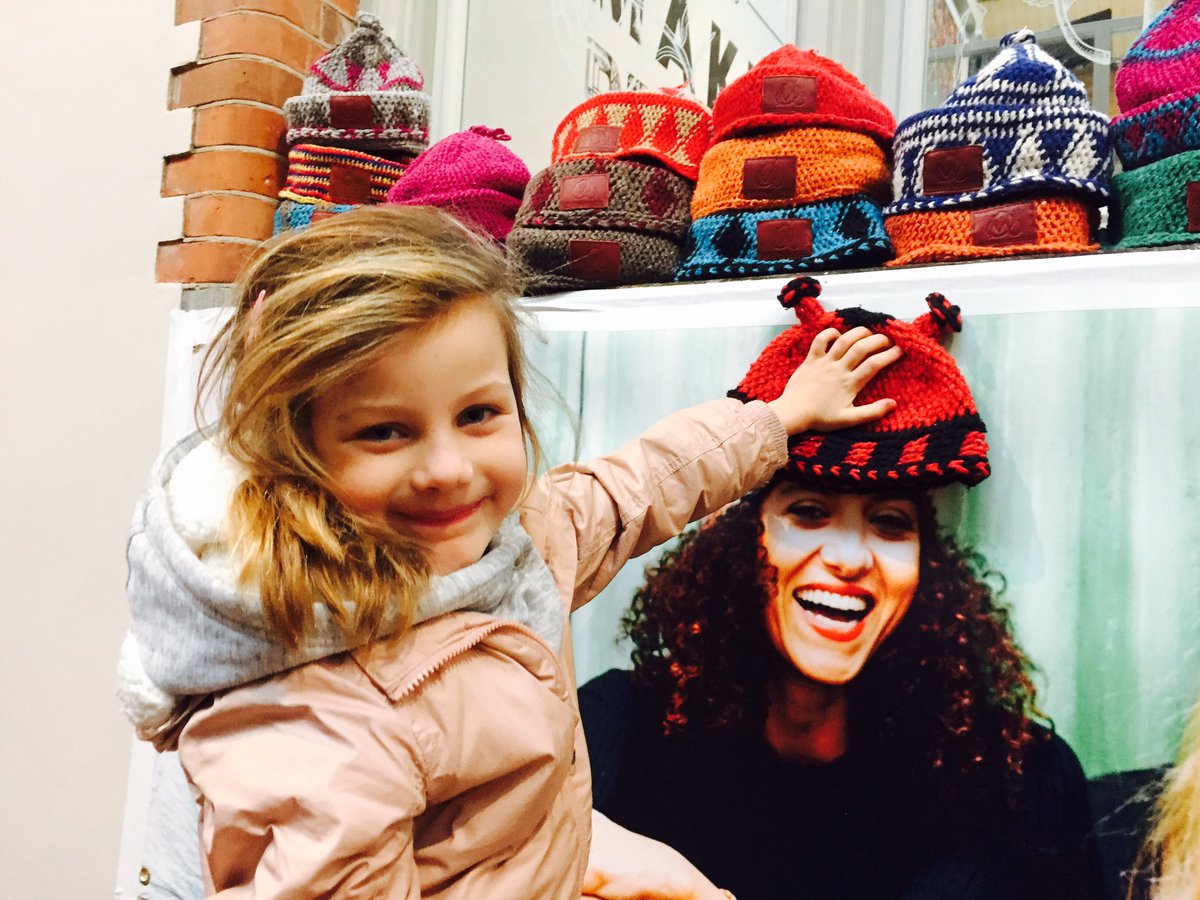 OriginalMocros's tweet photo. Original Mocros got beanies that fit everyone! Milou's creativity:-) @LocalGoodsAdam https://t.co/DuSy0CPDvX