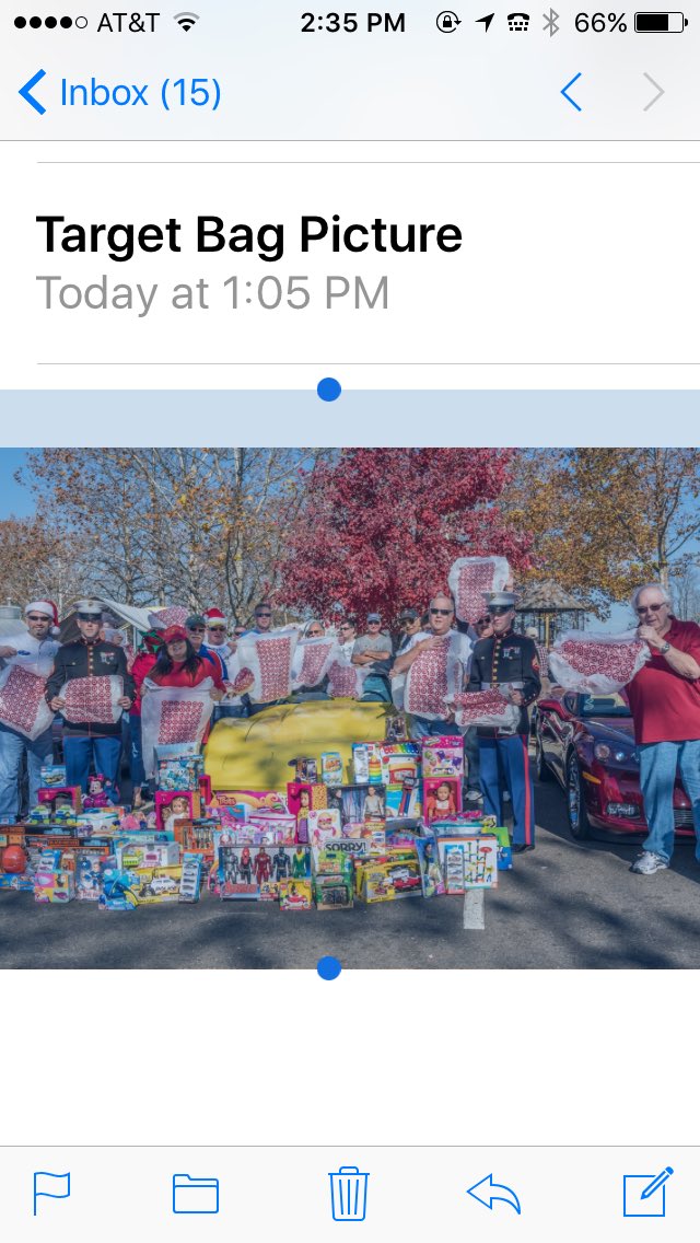 Toys delivered to the Marines at Johnsons farm in Medford, Nj today. All purchased from Target !!