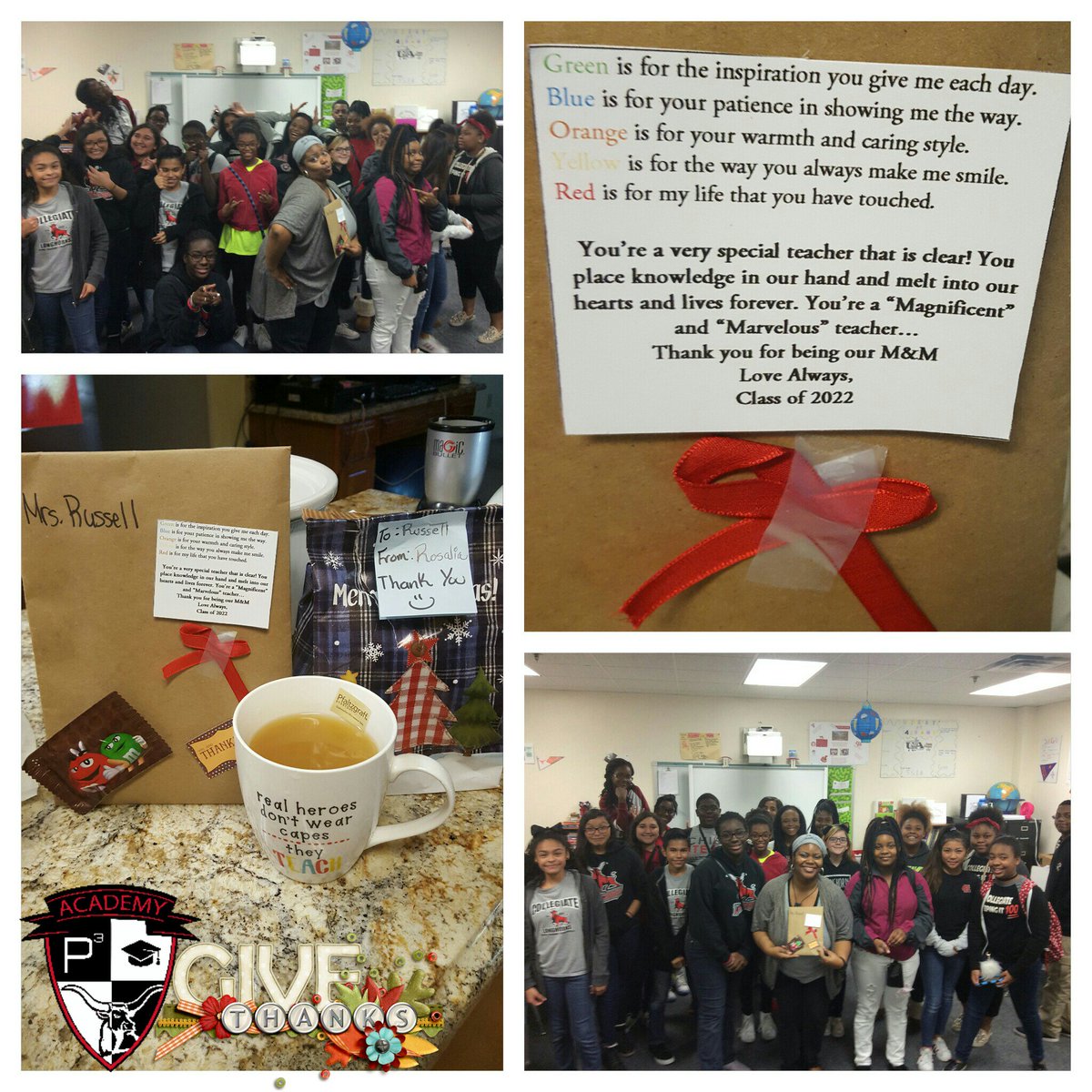 Mrs_SRussell's tweet photo. Giving Thanks 4 my AMAZING @CHCollegiate @AVID4College @AVIDTexas kiddos & my Unbelievably Incredible Co-Workers! #lettersofappreciation 💖😄💕 https://t.co/iazx2bdx3y