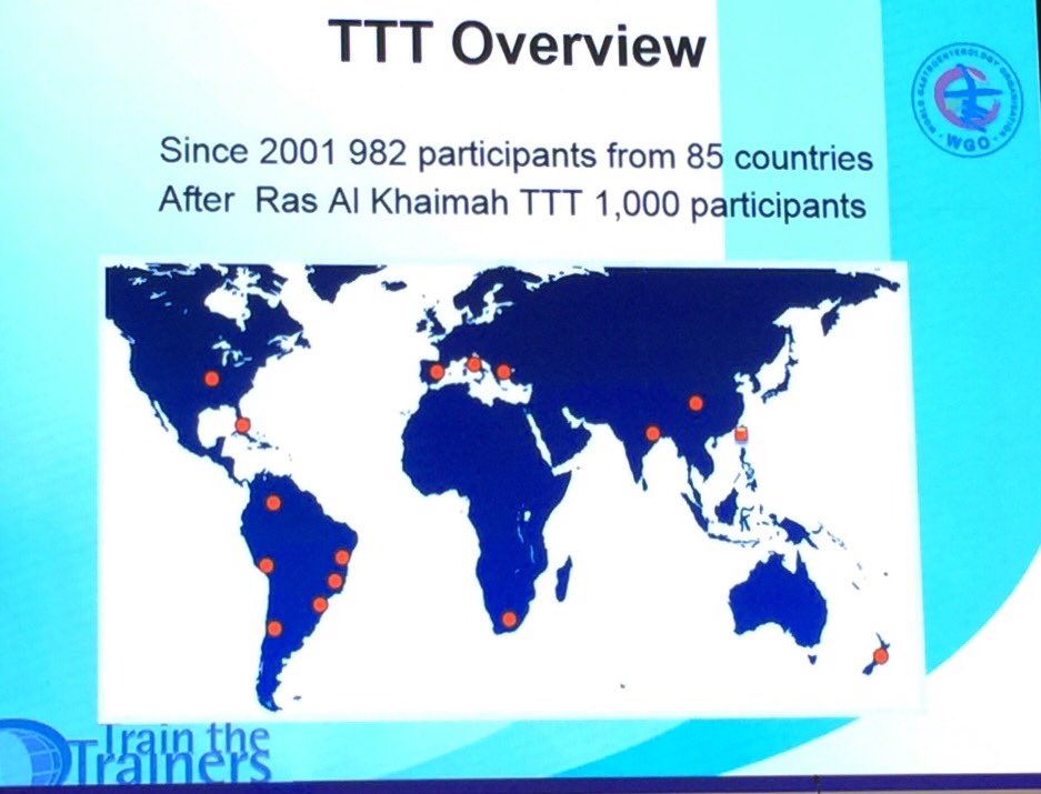 kwburak's tweet photo. Great talk on #WGO Train The Trainers program by Damon Bizos at #GASTRO2016. Looking forward to my 5th TTT tomorrow in Ras Al-Khaimah, UAE! https://t.co/N6QzlaMv3e