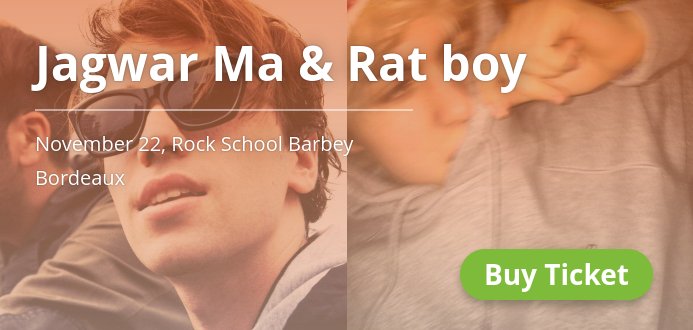 BordeauxGigs's tweet photo. 🎫 @jagwarma &amp; Rat boy, 22 Novembre. Réserver une place: https://t.co/af53gaI9iF https://t.co/wBg0tO7zeQ
