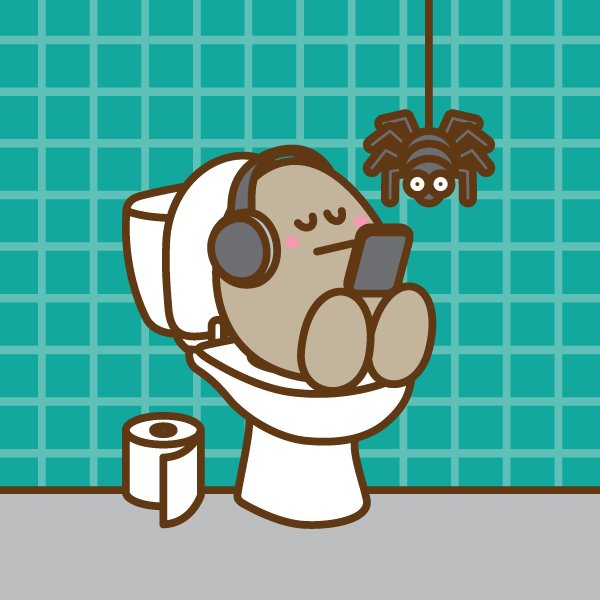 eggmancomicsgng's tweet photo. A spider almost landed on me while I was on the toilet. Insert Matrix soundtrack. #eggmancomics #life https://t.co/HN4I1gjVDt