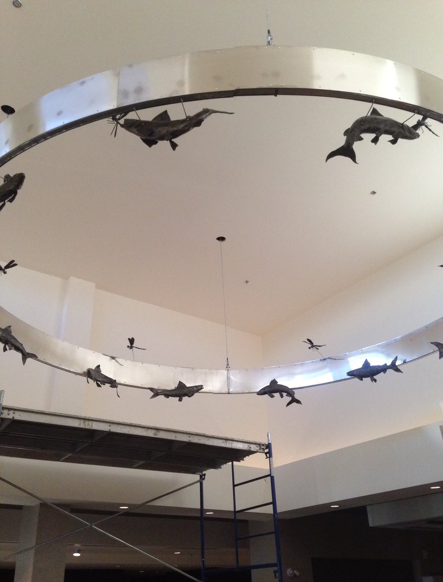 ARMAForgeShop's tweet image. Busy week or so as we were installing this piece of #artwork for our new friends at the @Marriott in #ColdLake! #wrought #iron