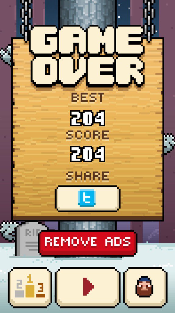 robchristianson's tweet photo. Scored 204 in #Timberman! You'll never beat me! #timbeeer -> https://t.co/15Xo31E2uL https://t.co/ZonvS5SCjH