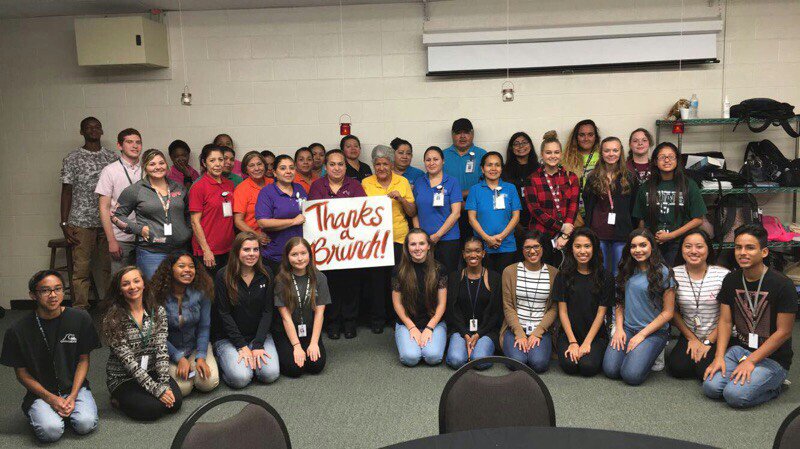 spring_nhs's tweet image. Our appreciation brunch for the Kitchen Staff of Spring High School! They&apos;re amazing people, we are so lucky to have them!