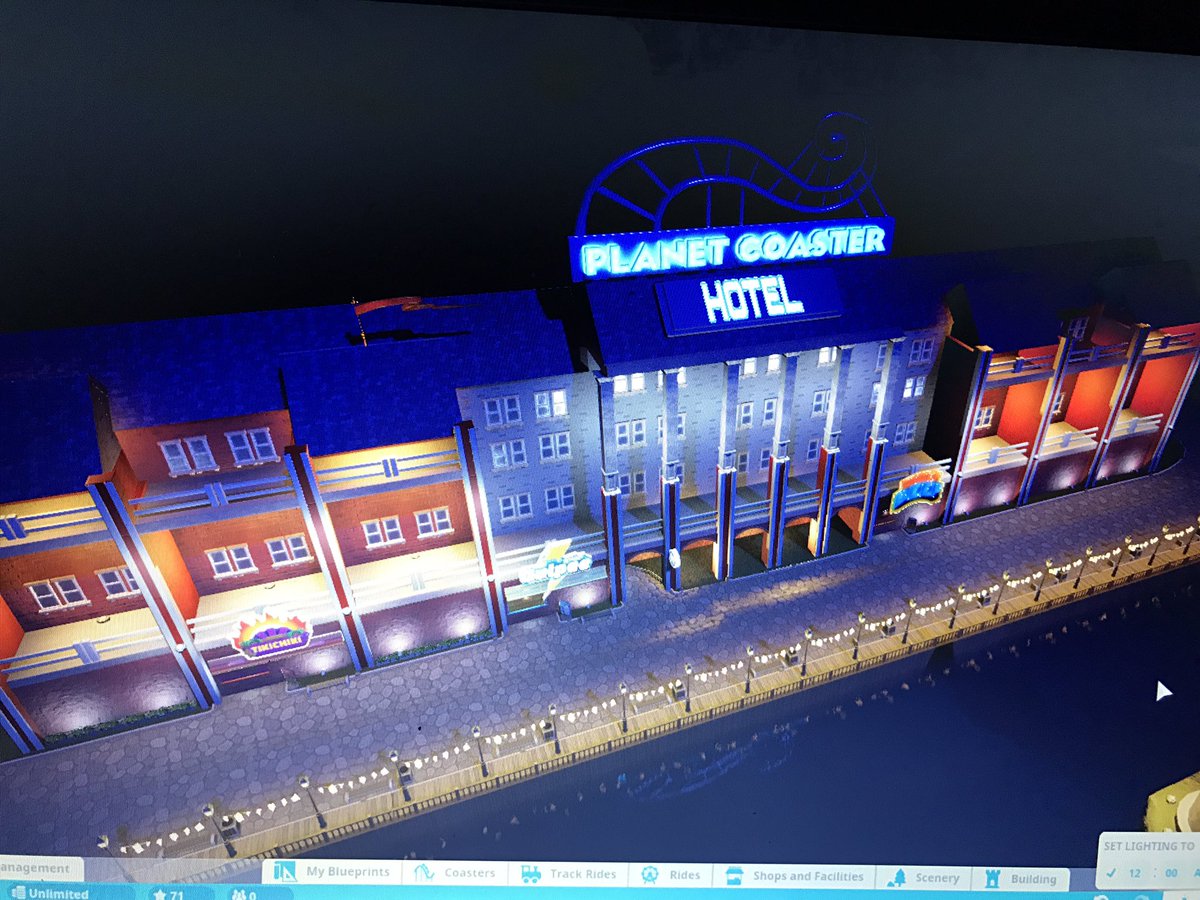 Games4Geo's tweet image. Not finished yet but I'm ready for this #PlanetCoaster Hotel 😄 book ticket true DM haha 😄 I'm toO hyped about this game @PlanetCoaster ❤️YOU