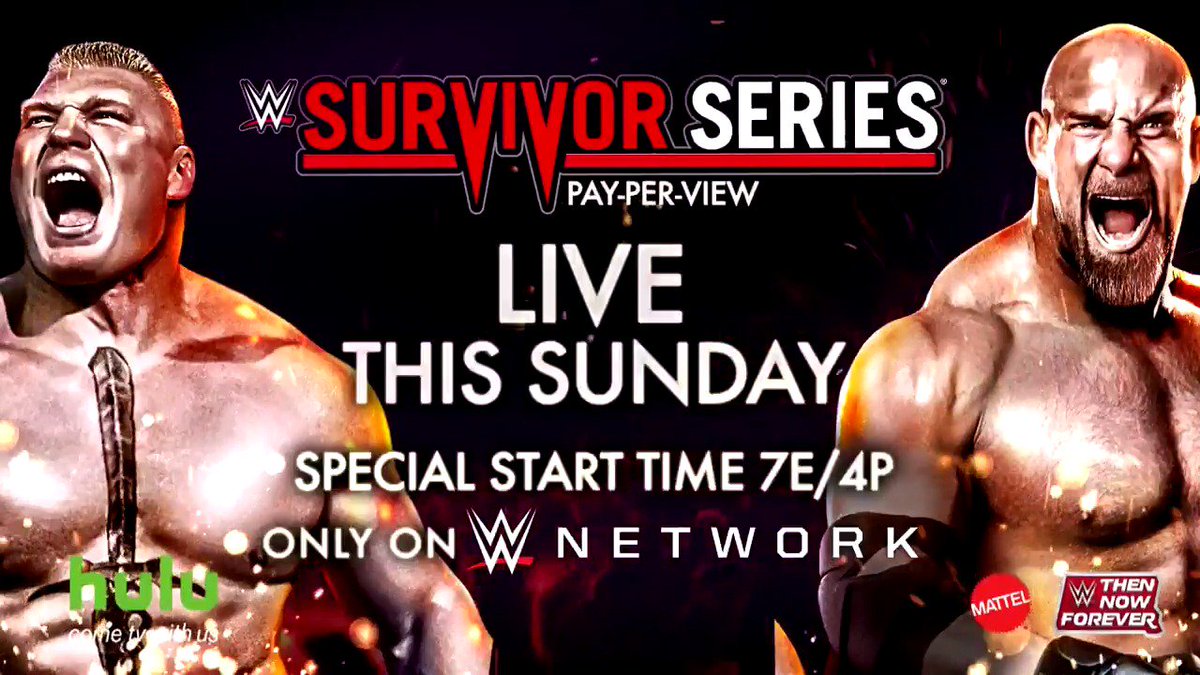 Don't miss vs. this Sunday at the 30th #SurvivorSeries, only on !