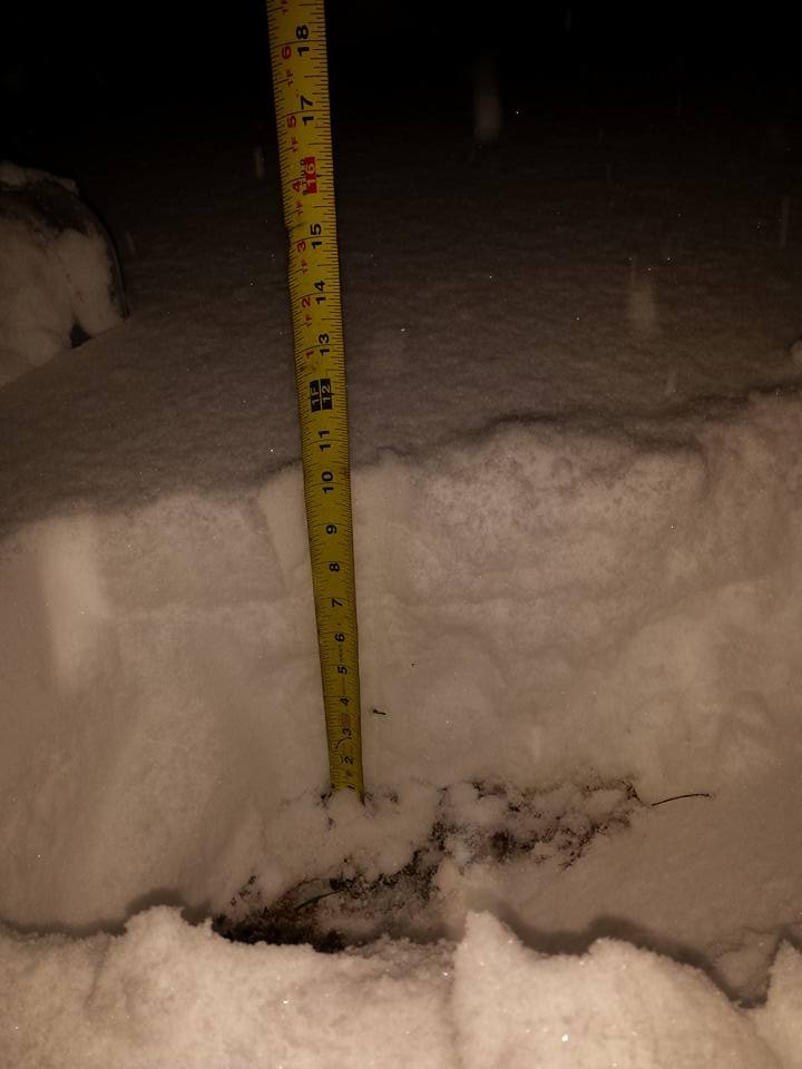 EmilyKennedyWX's tweet photo. 10" of snow near Kalkaska! How much have you seen? (measure in an open area, away from buildings) #snowtotal @9and10News Photo: Dion W Hidey https://t.co/Jt7rjpsGhg