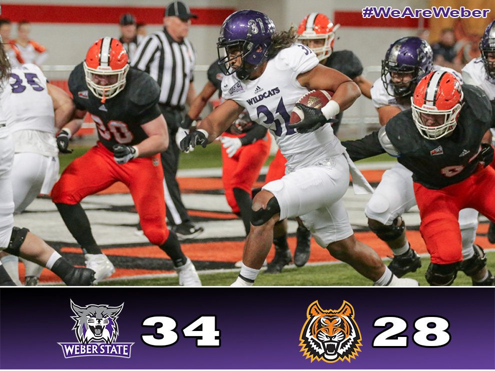 Weber State Football ๐ (@weberstatefb) on Twitter photo Wildcats win!!! Weber State beats Idaho State 34-28 to finish the regular season 7-4 and finish 3rd in the <a href="/BigSkyFB/">Big Sky Football</a> at 6-2. #WeAreWeber Wildcats win!!! Weber State beats Idaho State 34-28 to finish the regular season 7-4 and finish 3rd in the <a href="/BigSkyFB/">Big Sky Football</a> at 6-2. #WeAreWeber