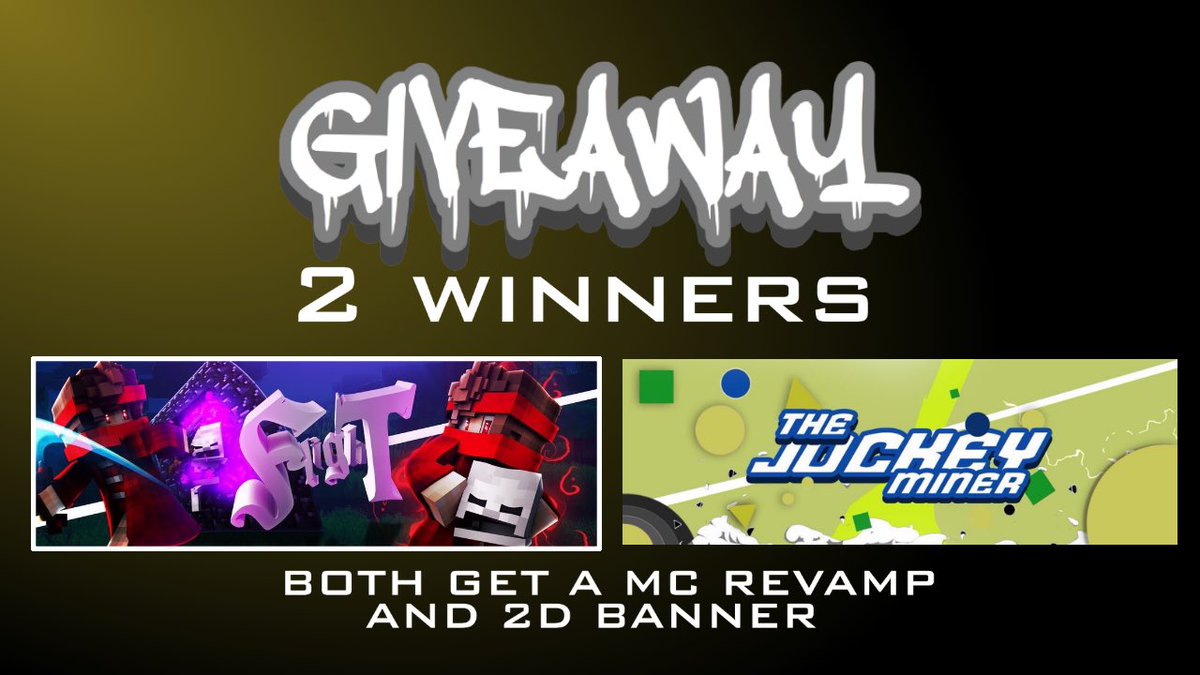 SoyAbrah's tweet image. -=GIVEAWAY=-
•Mc Revamp
•2D Banner
===
-How to enter-
•RT
•Follow @retroidrage (optional)
•Follow @FriDesigns (optional)
===
Ends at 180 Rts