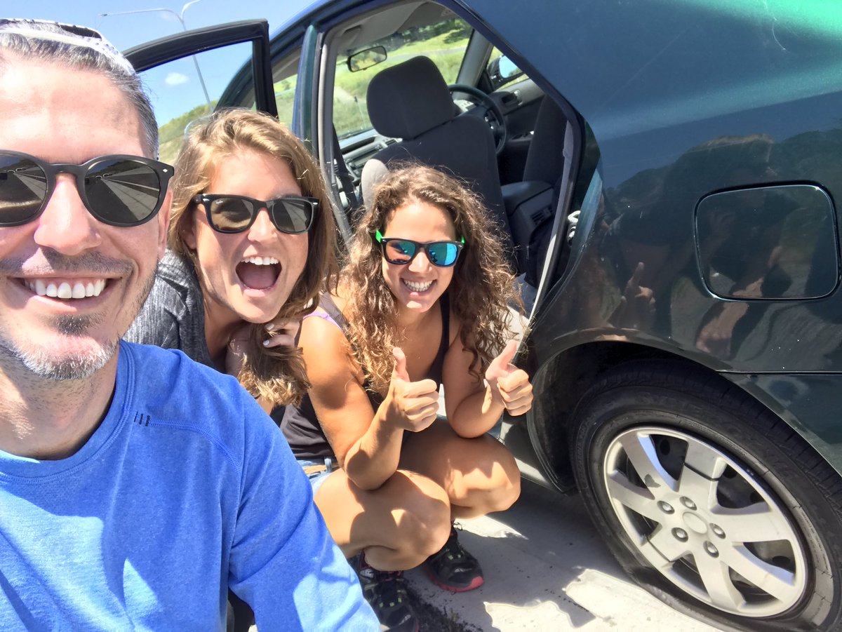 JoshuaMedcalf's tweet photo. 11 min on the road with our car rental, and the tire burst! Then the guy tells me I get to pay for it 😂 #Australia #wehadfunthough https://t.co/HHvT6fMpyy