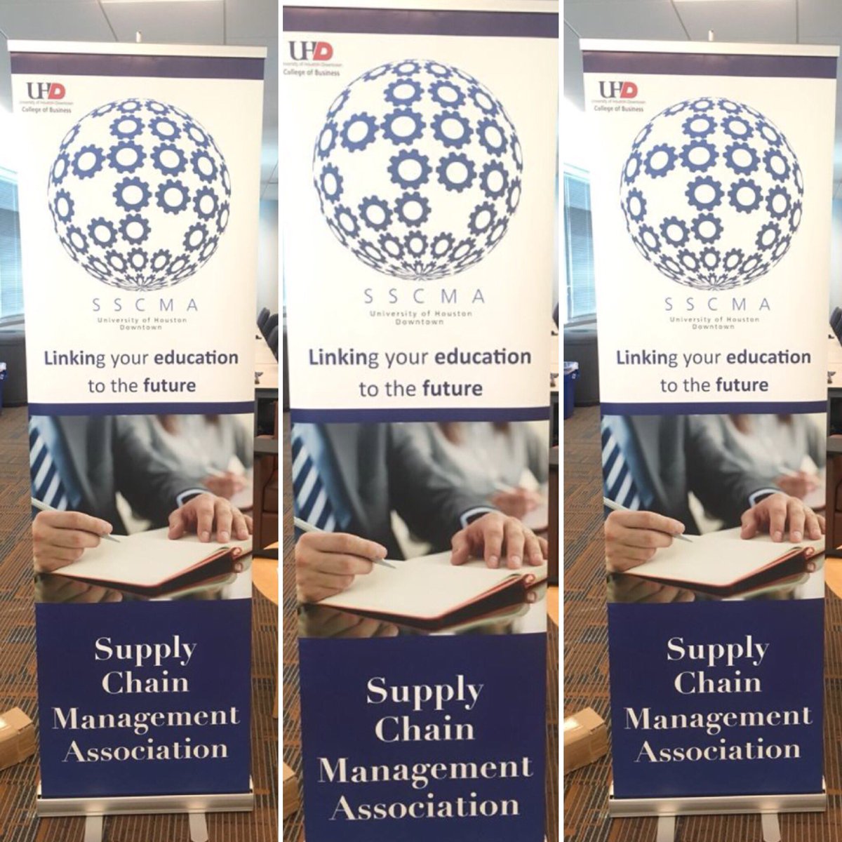 UHD_SSCMA's tweet photo. SSCMA floor signage is complete! #SSCMA #marketing #uhd #cob #businessschool #signswag #onpoint #wefancy #supplychain #scml #scm #logistics https://t.co/dGs7T9OoZE