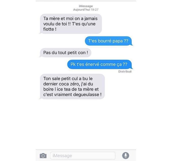 SMSdetueur's tweet image. Mdrrrrr imagine ton père te parle comme ça 😂😂