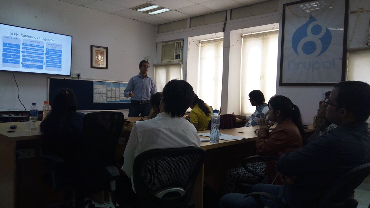 smitapmishra's tweet photo. @nitin_mukhija sharing his learnings on #test #automation as a case study to the #testers at #TestPractitionersClub https://t.co/TFOp89J2KN