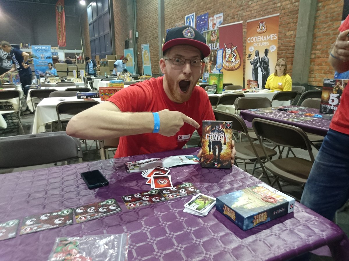 CorinaACretu's tweet photo. Day 2 at #spel2016 in Antwerp, only open for 5 minutes & #Cryhavoc is already on! @trzewik @Rindert_vdE @VitruvianGamer #convoy #portalgamer https://t.co/cxh7yXStjY