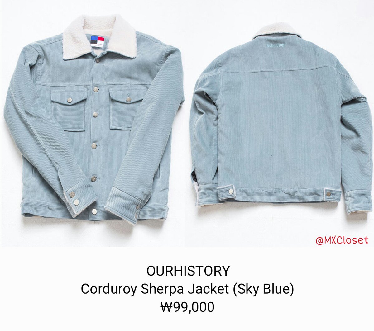 blue corduroy sherpa jacket