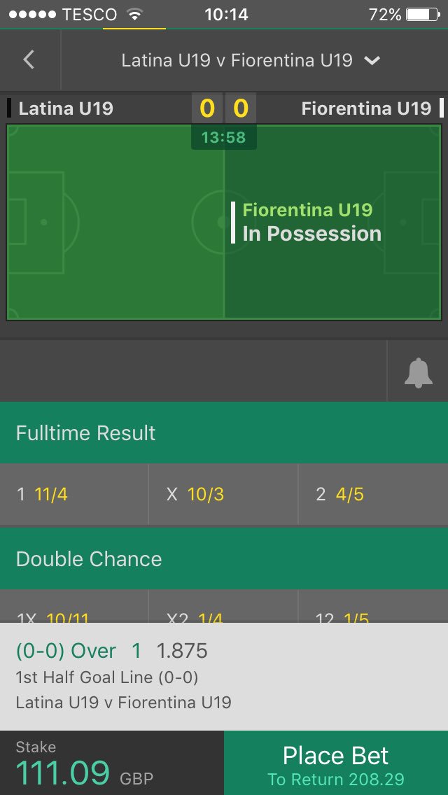 InPlayGoals86's tweet image. Challenge bet 4