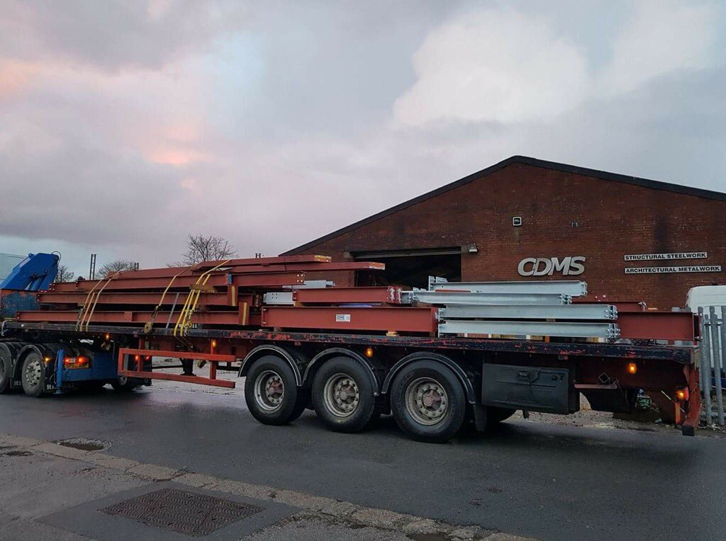 CDMS_Solutions's tweet image. 16t of steelwork on an artic with HIAB destined for south west England