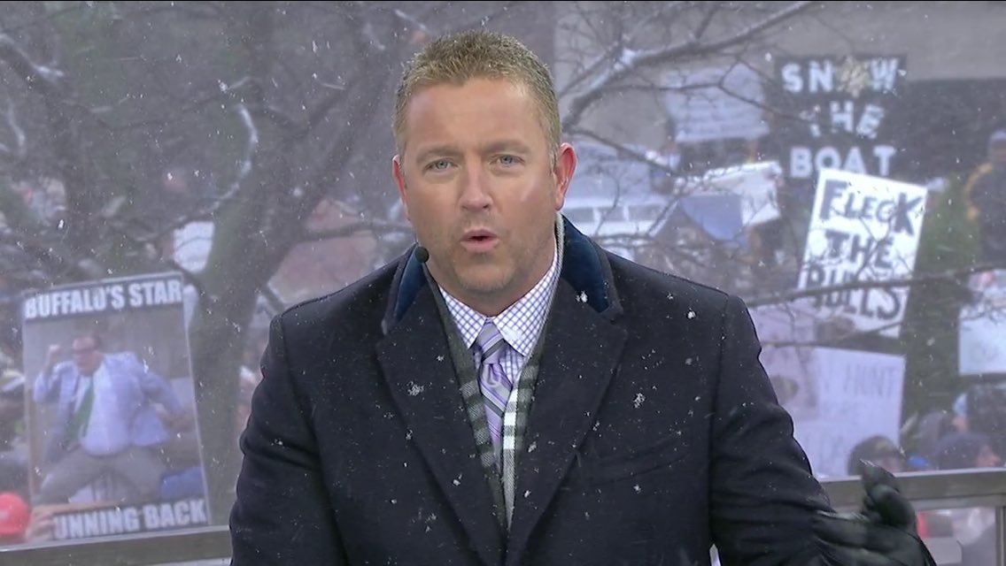 dgabalski's tweet photo. Snow, sleet, and literally no sleep. All worth it. #RTB #RTBGameDay https://t.co/3yReHnpvTc