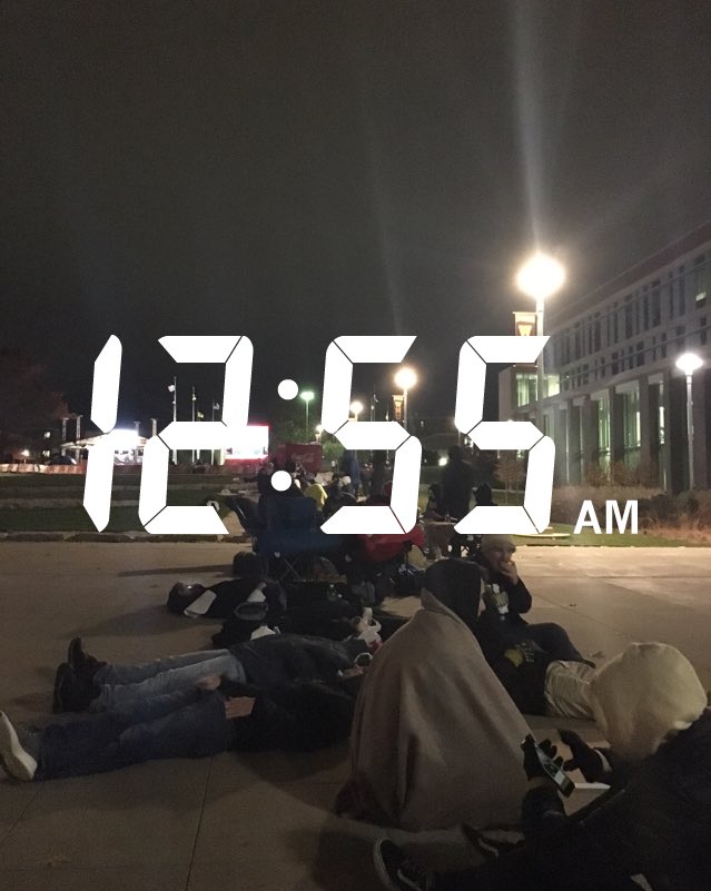 dgabalski's tweet photo. Snow, sleet, and literally no sleep. All worth it. #RTB #RTBGameDay https://t.co/3yReHnpvTc