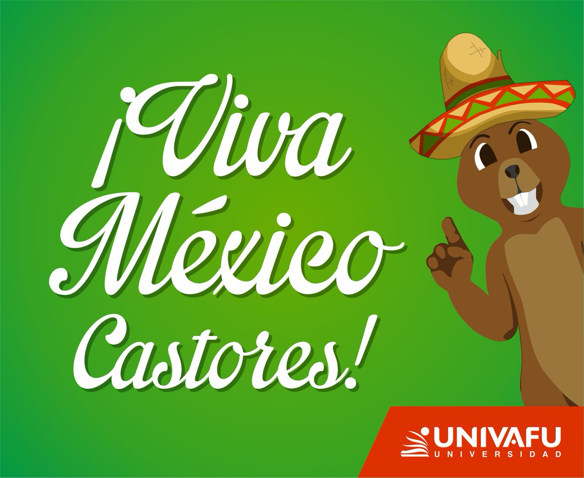 UNIVAFU_OFICIAL's tweet photo. ¡VIVA MÉXICO SEÑORES!
#UNIVAFU Universidad #DaleSentidoaTuVida #SomosCastores #SomosUNIVAFU #SomosMexicanos #VivaMexico https://t.co/XNdDx8lxcb