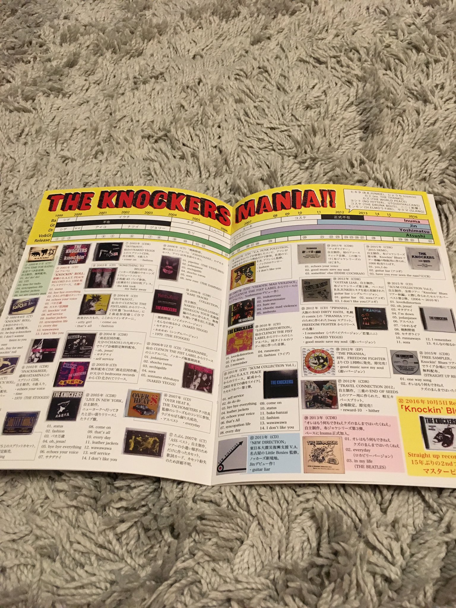 ニシミヤタツヤ 今更だけどチェリータイムスの話 めちゃんこ楽しみにしてたんだけどさ フリーペーパーなのね 内容はちょー有益 特にノッカーズ好きは野口英世が動く価値です イイよなー好きなバンドのインタビューってのは トンちゃんじゃなければここ