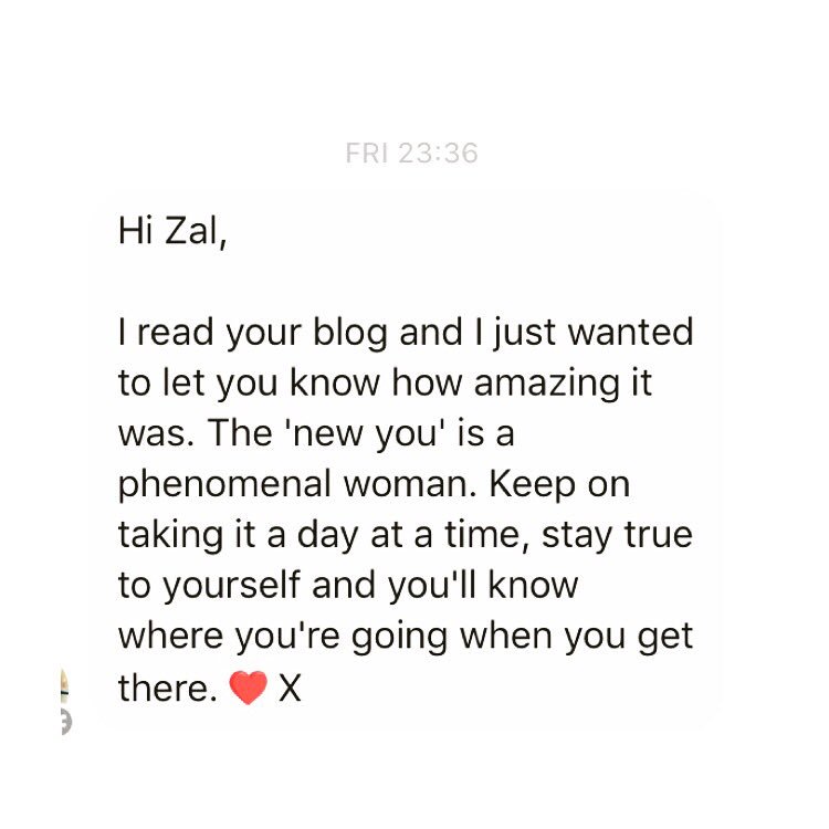 Zalehka's tweet photo. A message like this makes my journey worth while ❤️ #hope #strength #onedayonestepatatime #tbi #braininjurysurvivor #cardiff https://t.co/shjrflnYL0