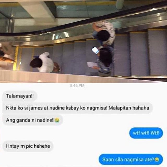nadineftjadine's tweet photo. JaDine attended the mass together then went on a movie date, and I think that's the sweetest thing ever. https://t.co/s9wXjQNlu8