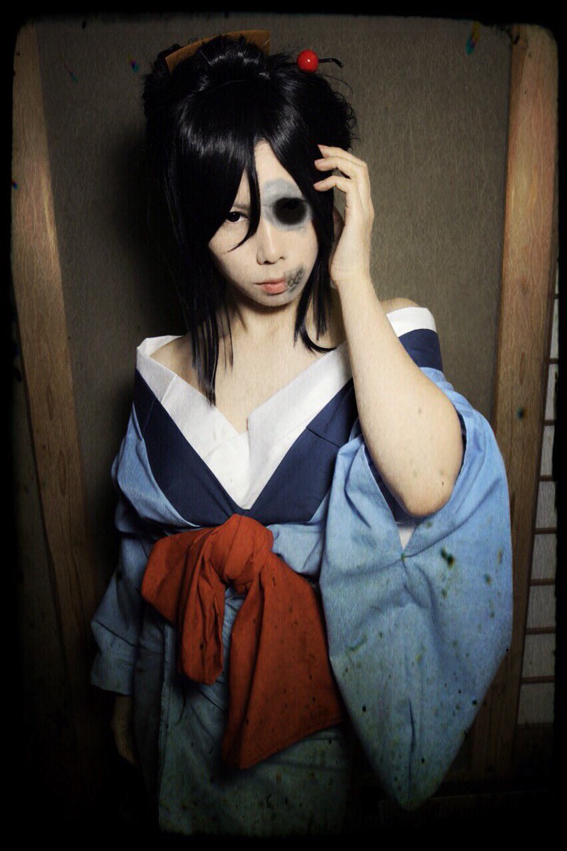 そらなみ キャス垢用 雑だけどちょっと頑張って加工したので見て欲しい 特に骨 骨女 地獄少女 コスプレ