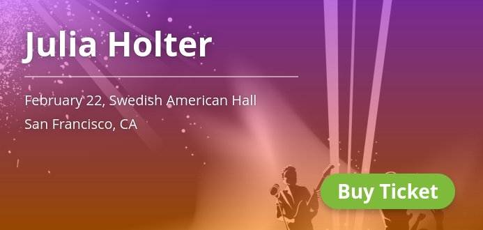 SFelectronic's tweet photo. Buzzing concerts: @JULIA_HOLTER in San Francisco on Feb 22. Get the tickets from $25 https://t.co/HzOaxW7kik https://t.co/KQI4xBvCeK