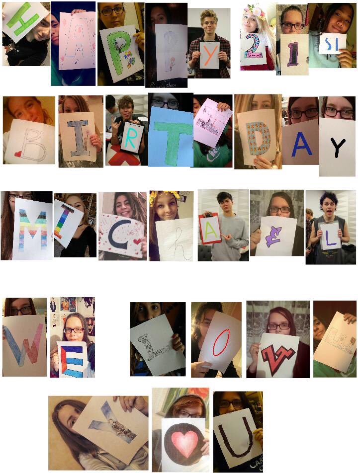 foolsformgc's tweet image. hey @Michael5SOS! my friends and me worked really hard on this just to make you smile ☺️happy birthday angel ❤️