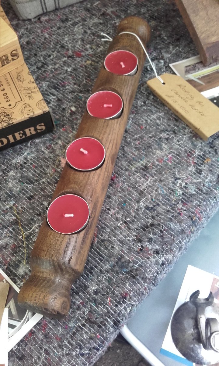 Quirky rolling pin candle holder <a href="/Newtique/">NewtiqueFurniture</a> furniture at altrincham market today