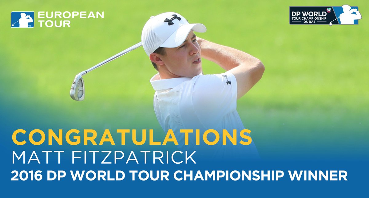 Matt Fitzpatrick is the 2016 @DPWTC champion 🏆