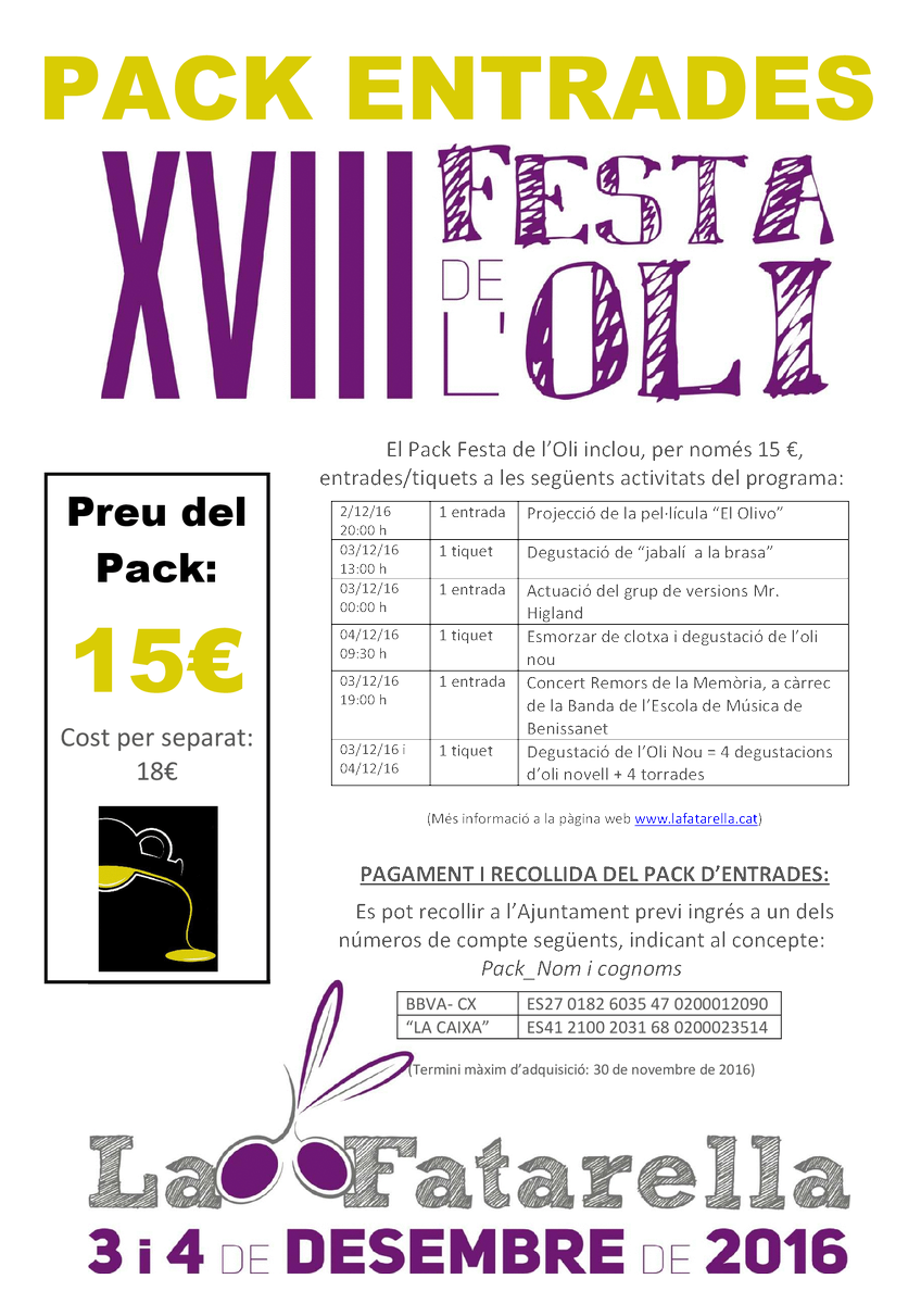 misterhighland's tweet photo. Ei! Mr. Highland us espera el dissabte 3 de desembre a la XVIII FESTA DE L'OLI DE LA FATARELLA per xalar a tope, no us ho podeu perdre!!!;-) https://t.co/SPKBNsxzYk