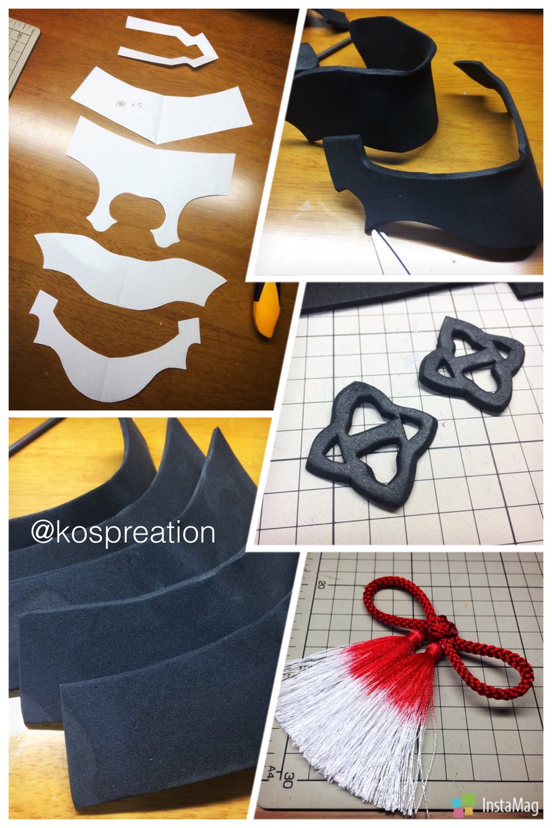 藤森蓮 コスプレイヤー Youtube 刀剣乱舞 小烏丸製作 くらい 鎧の型紙 切り出し 整形 作り方はまた後日まとめます 蓮クリ造形