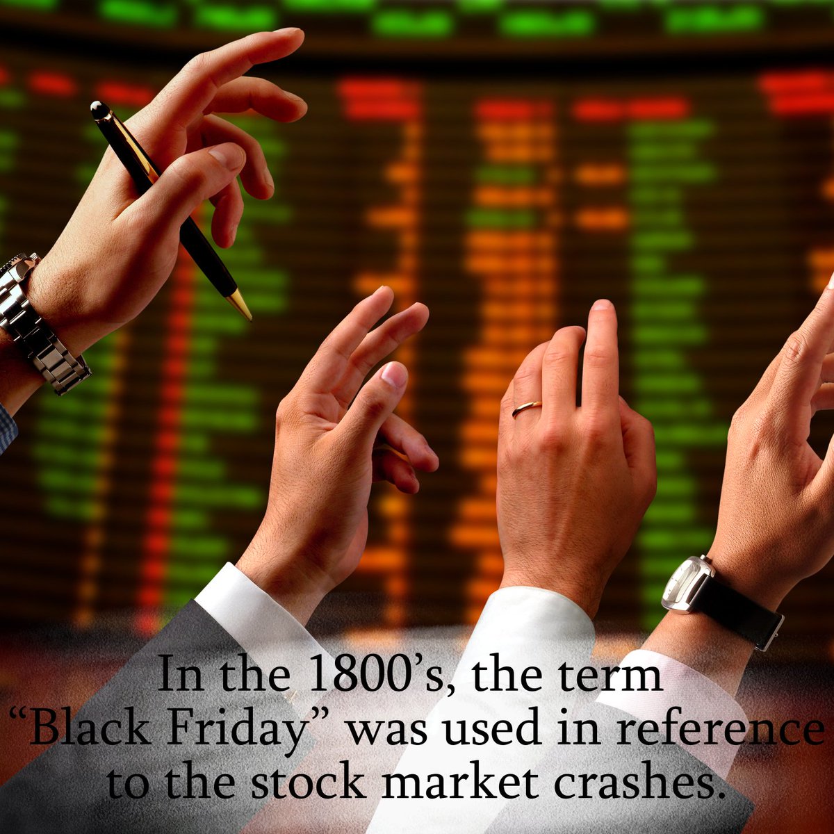 DailyRandomF's tweet image. In the 1800’s, the term “Black Friday” was used in reference to the stock market crashes.