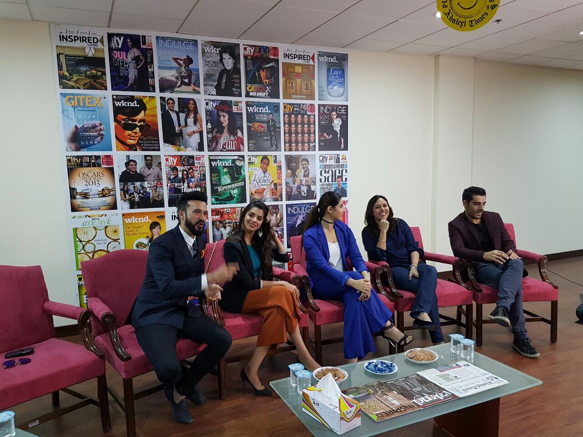 aryfilmsary's tweet photo. Team #DobaraPhirSe at @khaleejtimes #dubai for the promotions 
Releasing on 25th Nov 
#aryfilms #madeinpakistan https://t.co/3cyAkruREZ