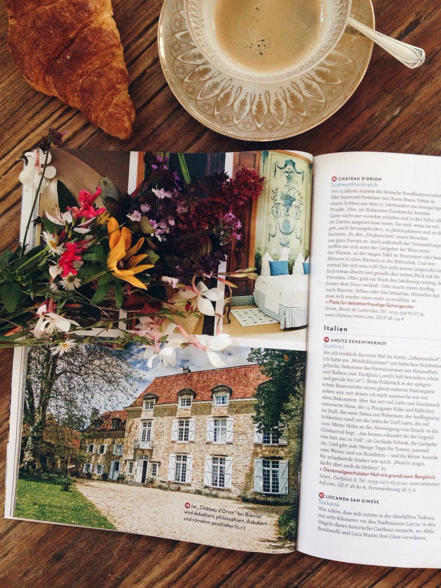 MERCI.Das Château d'Orion(Veranstaltungsort der Denkwochen)zählt in der Nov.Ausgabe der GEO SAISON zu den 25 beliebtesten Hotels.<a href="/geomagazin/">GEO Magazin</a>